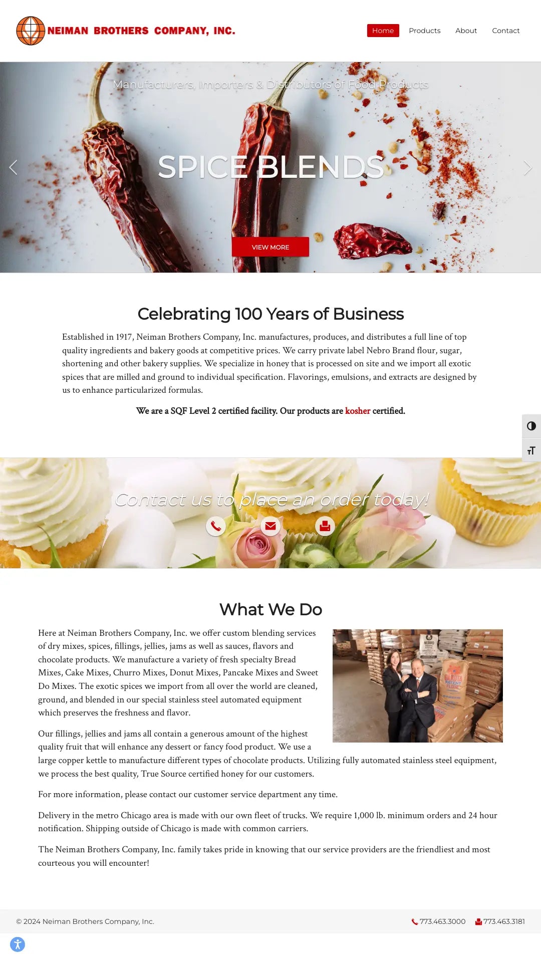 Screenshot: the Neiman Brothers Company, Inc. website.