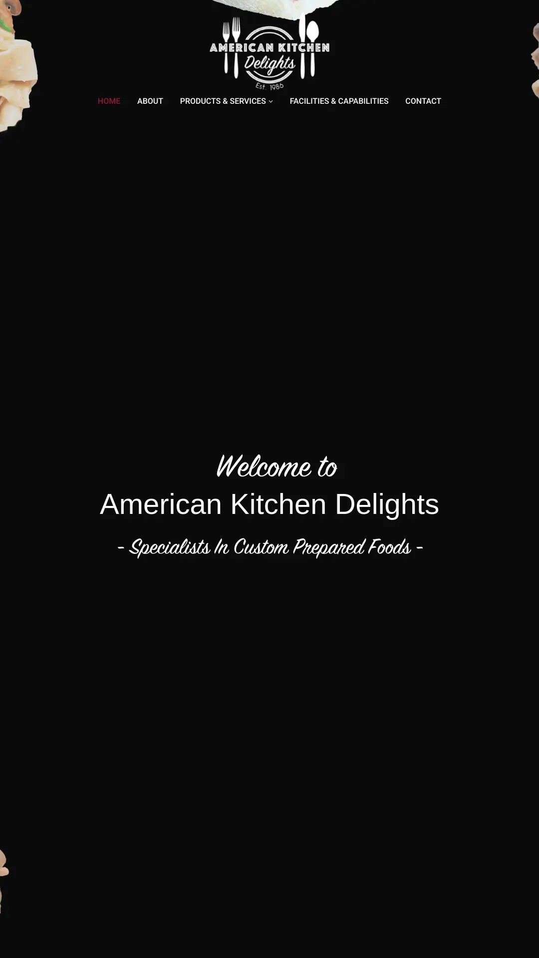 Screenshot: the American Kitchen Delights website.