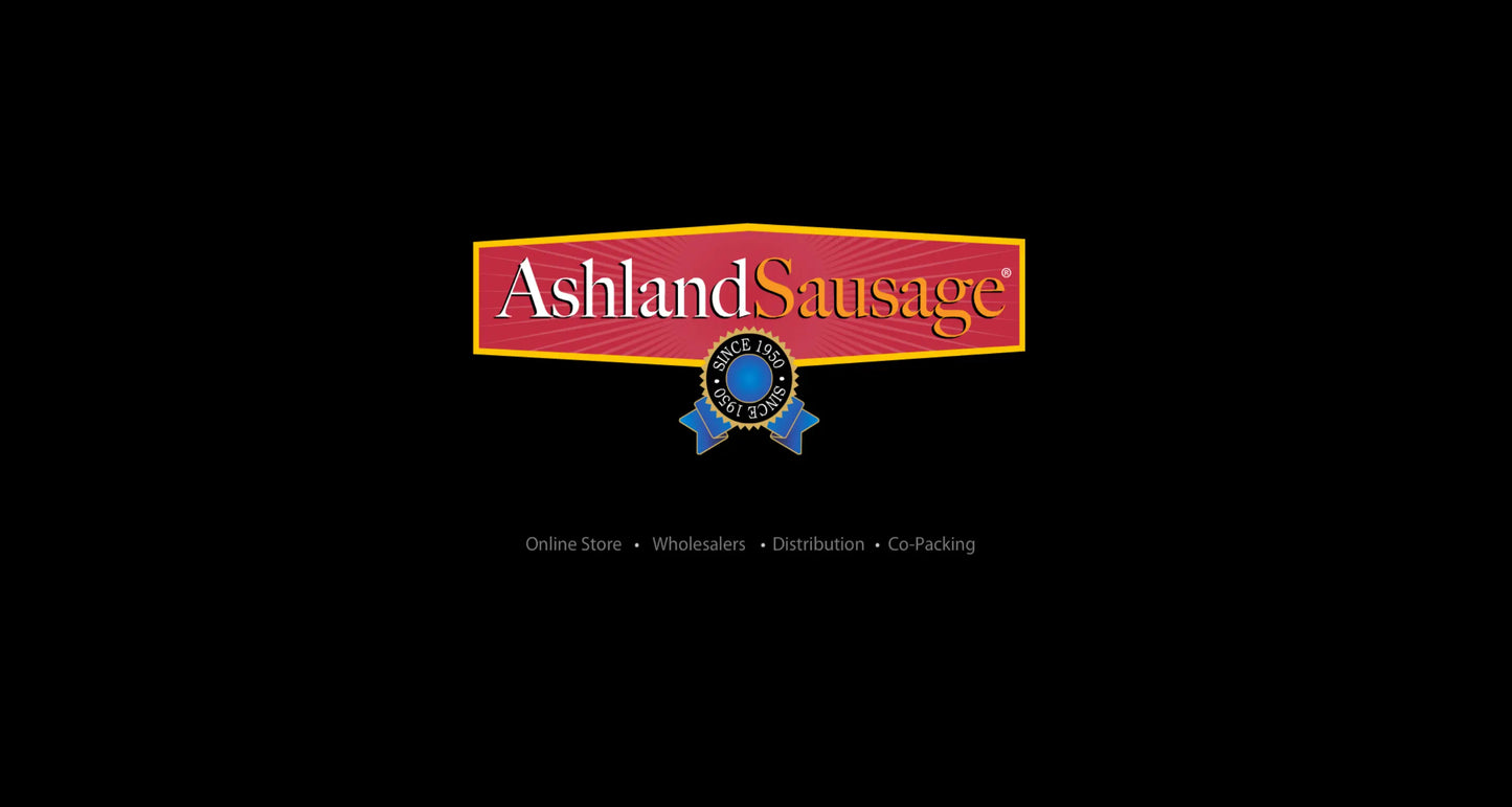 Screenshot: the Ashland Sausage website.