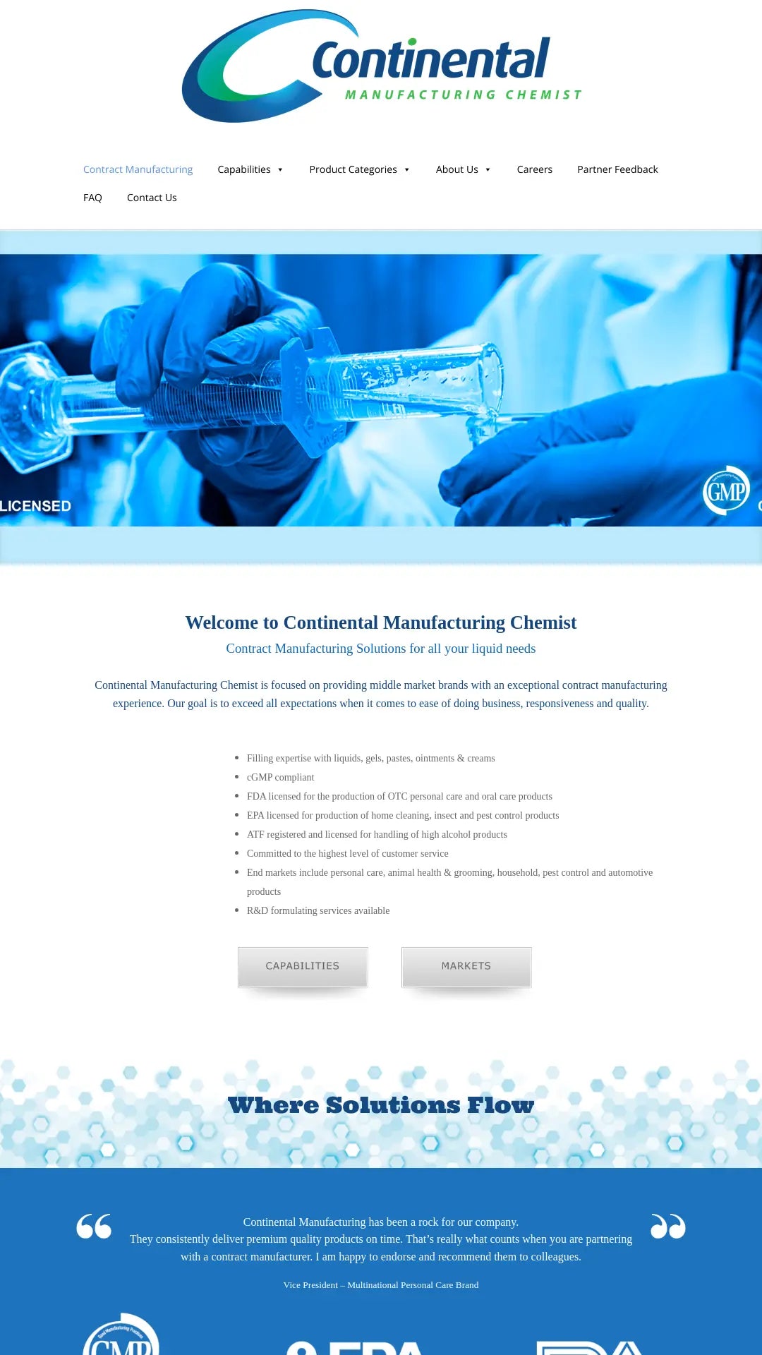 Screenshot: the CM Chemist website.