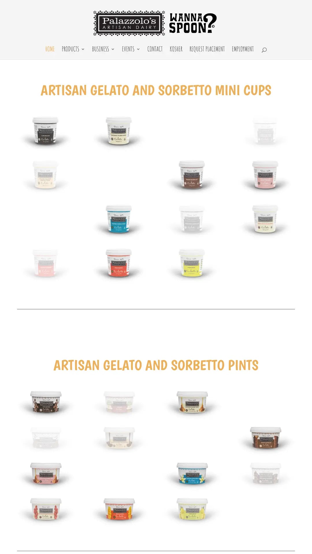 Screenshot: the PGI of Saugatuck Inc. dba Palazzolo's Artisan Dairy website.