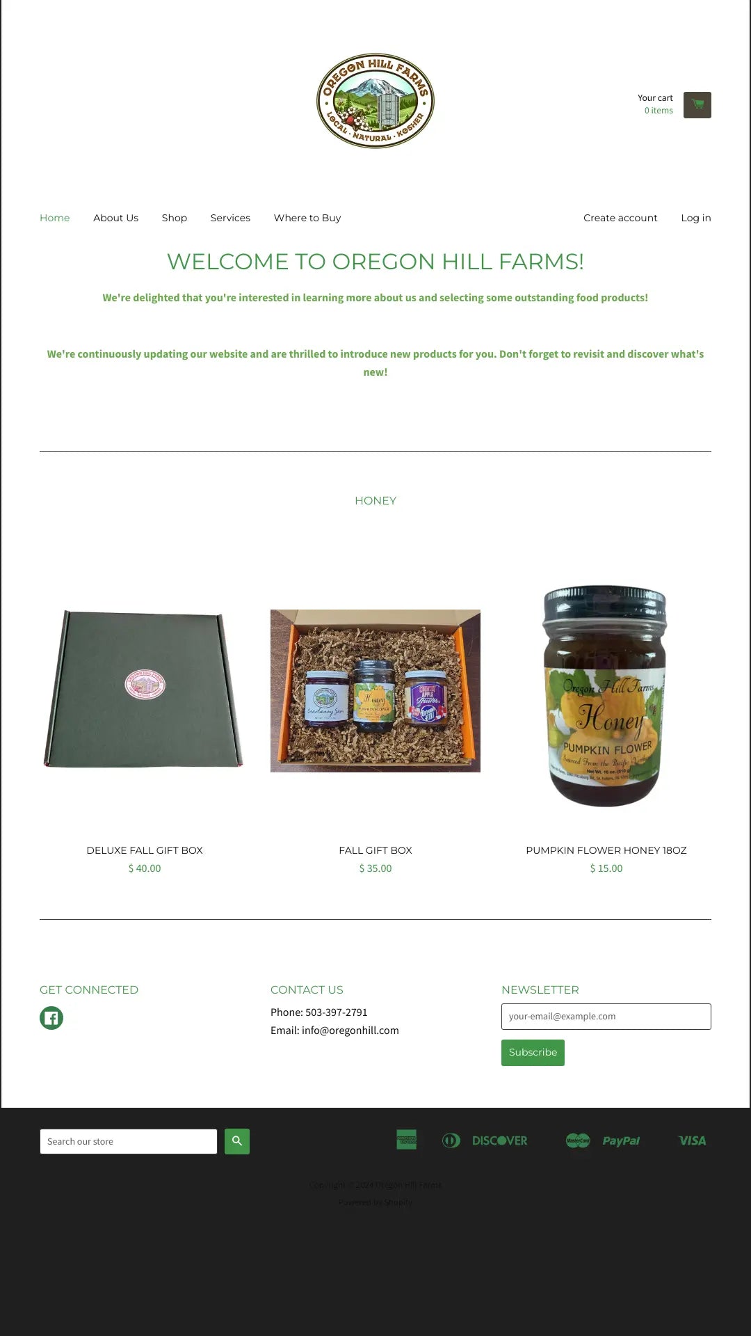 Screenshot: the Organic Spices, Inc. website.