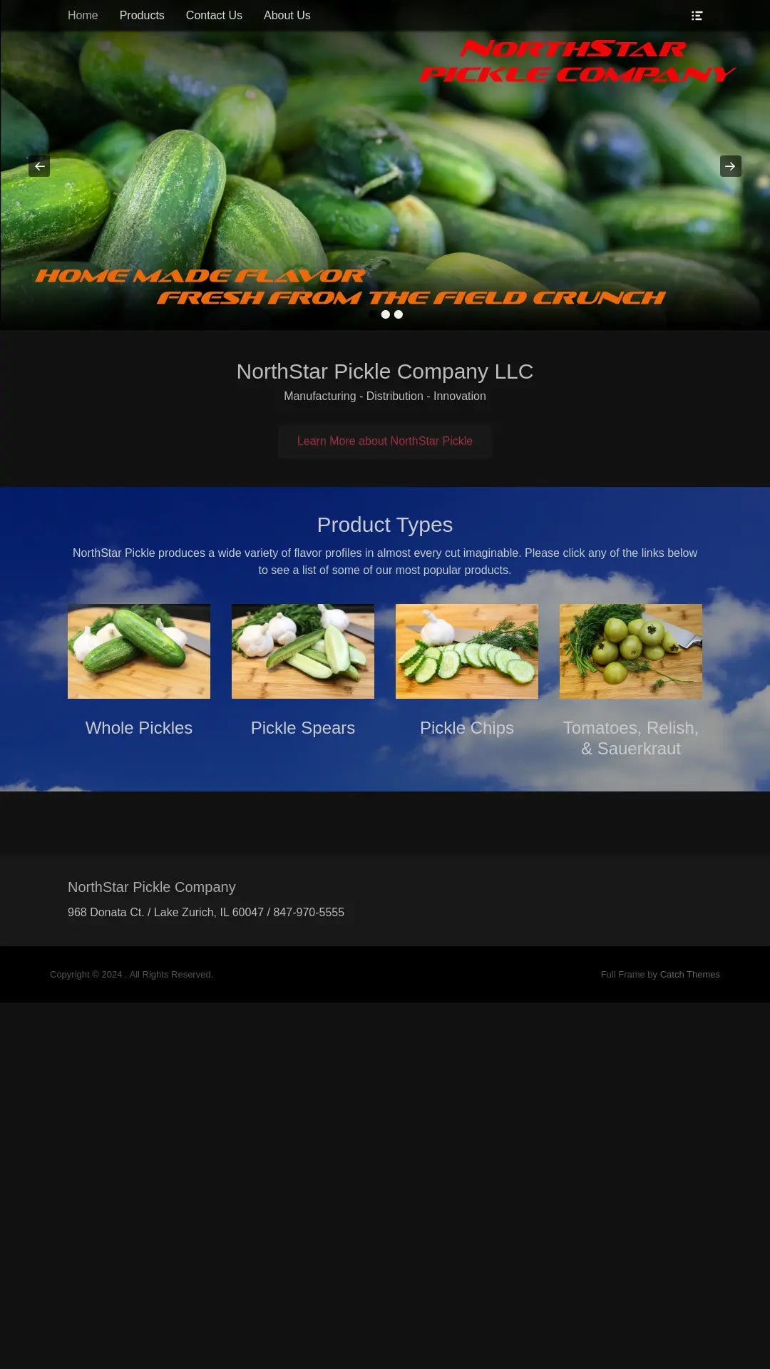 Screenshot: the Northstar Pickle Co, LLC website.