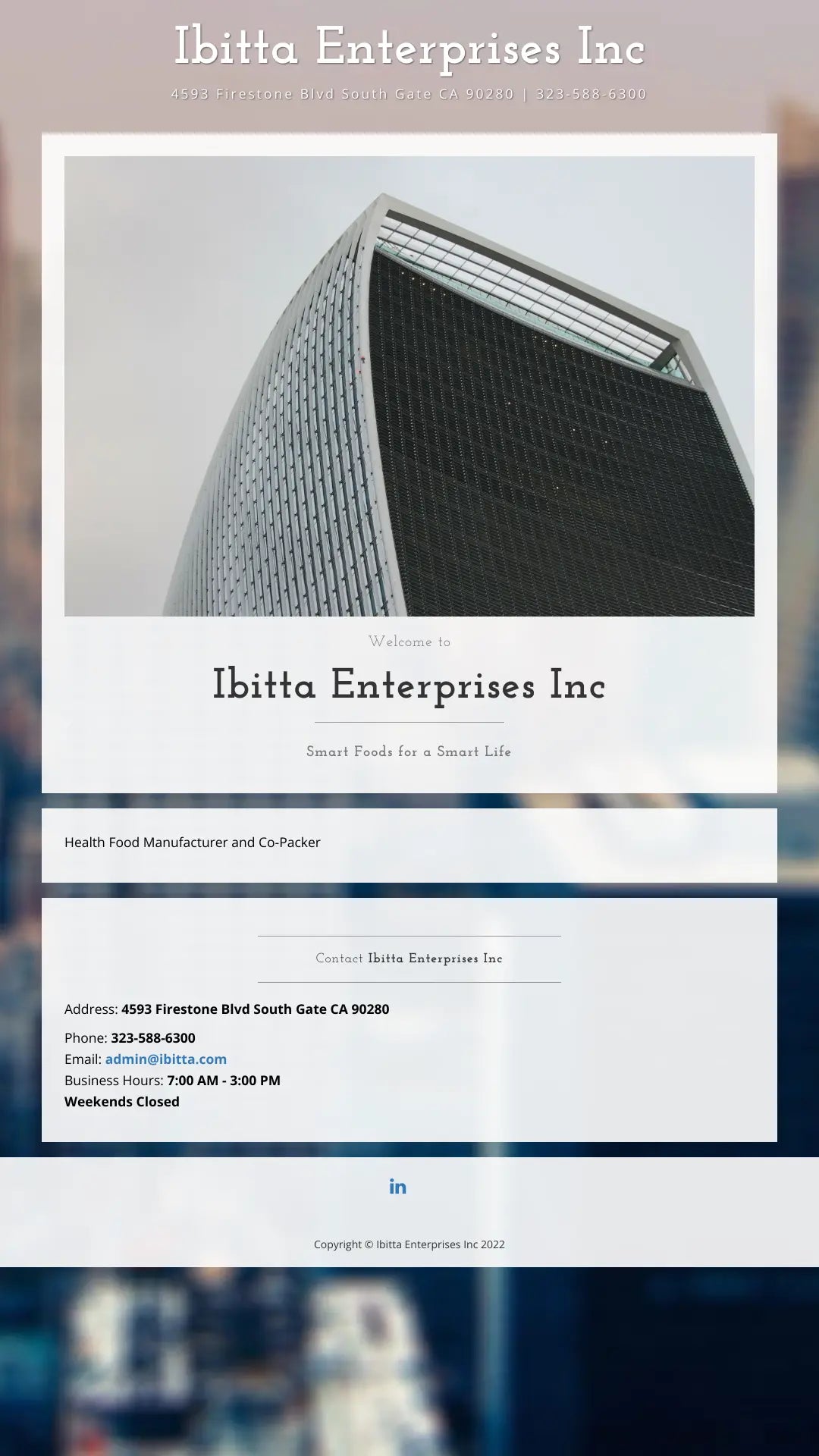 Screenshot: the Ibitta Enterprises Inc website.