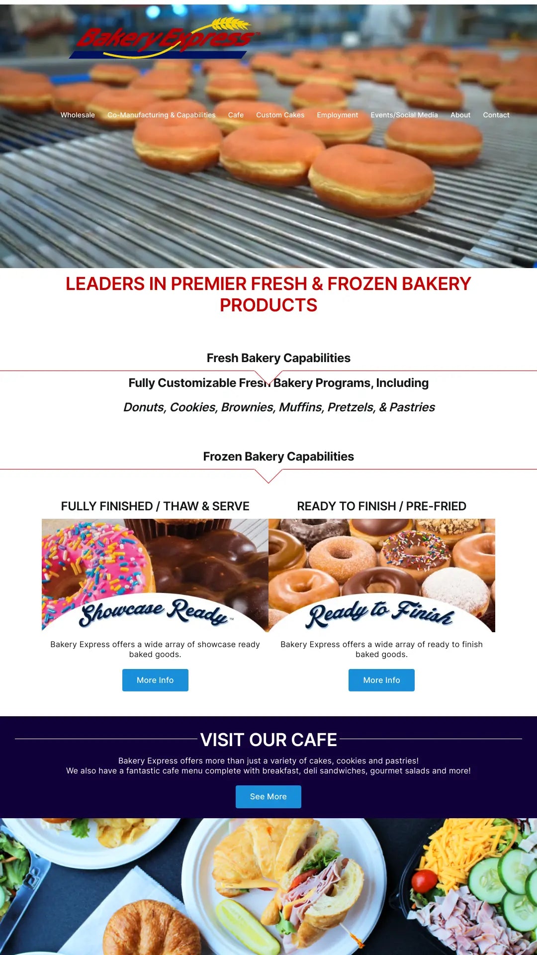 Screenshot: the Bakery Express website.