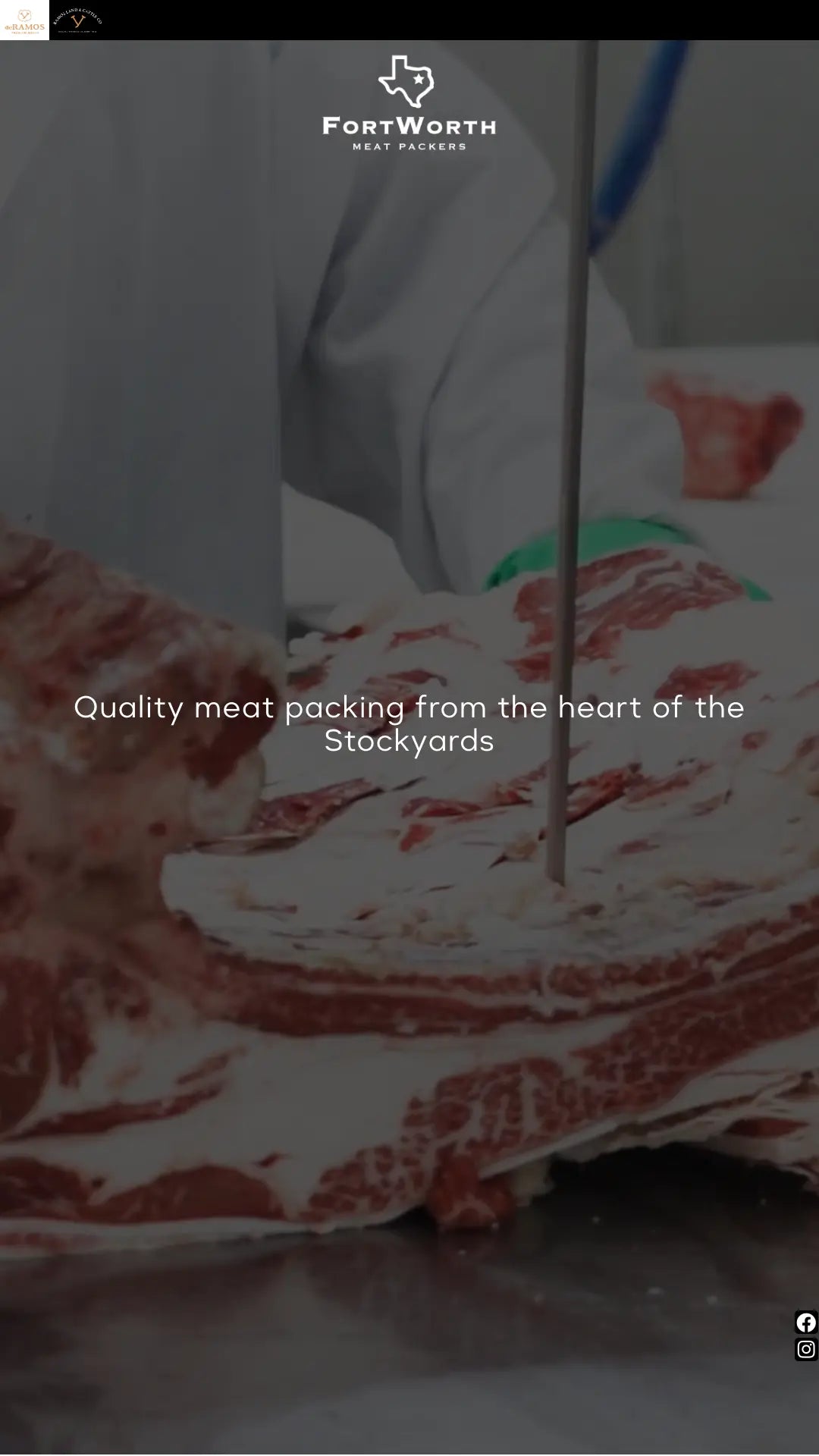 Screenshot: the Fort Worth Meat Packers website.