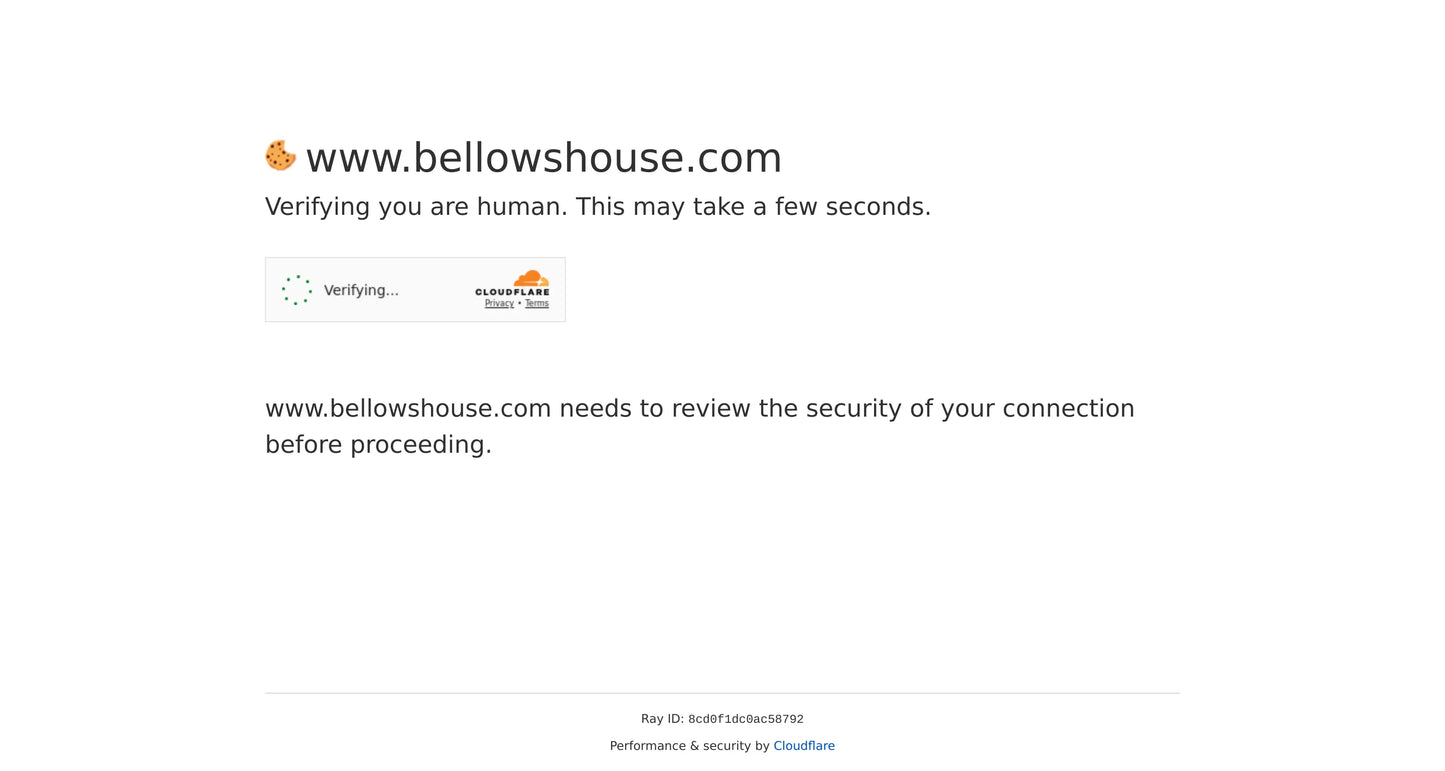 Screenshot: the ​Bellows House Bakery website.