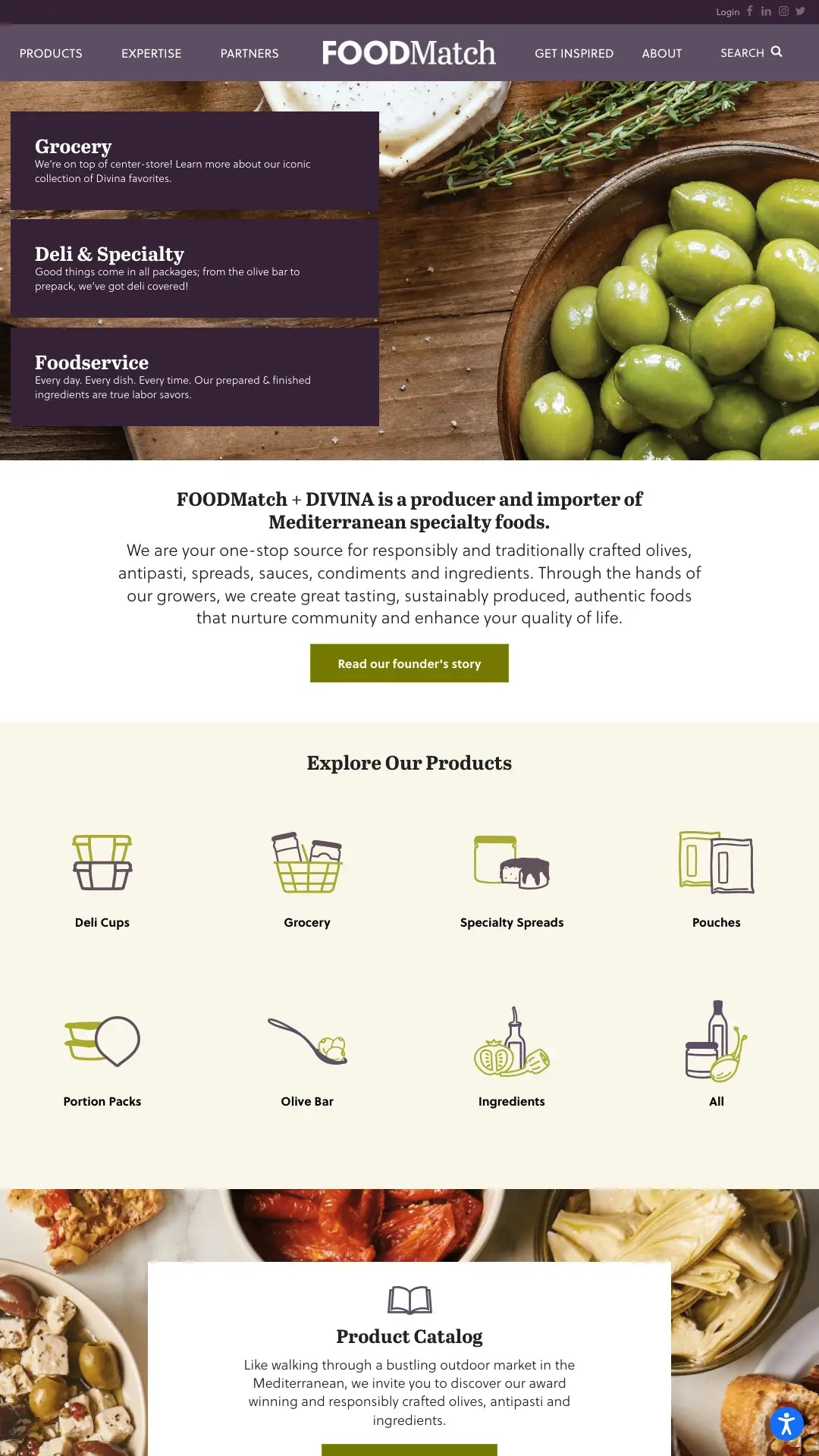 Screenshot: the FOODMatch website.