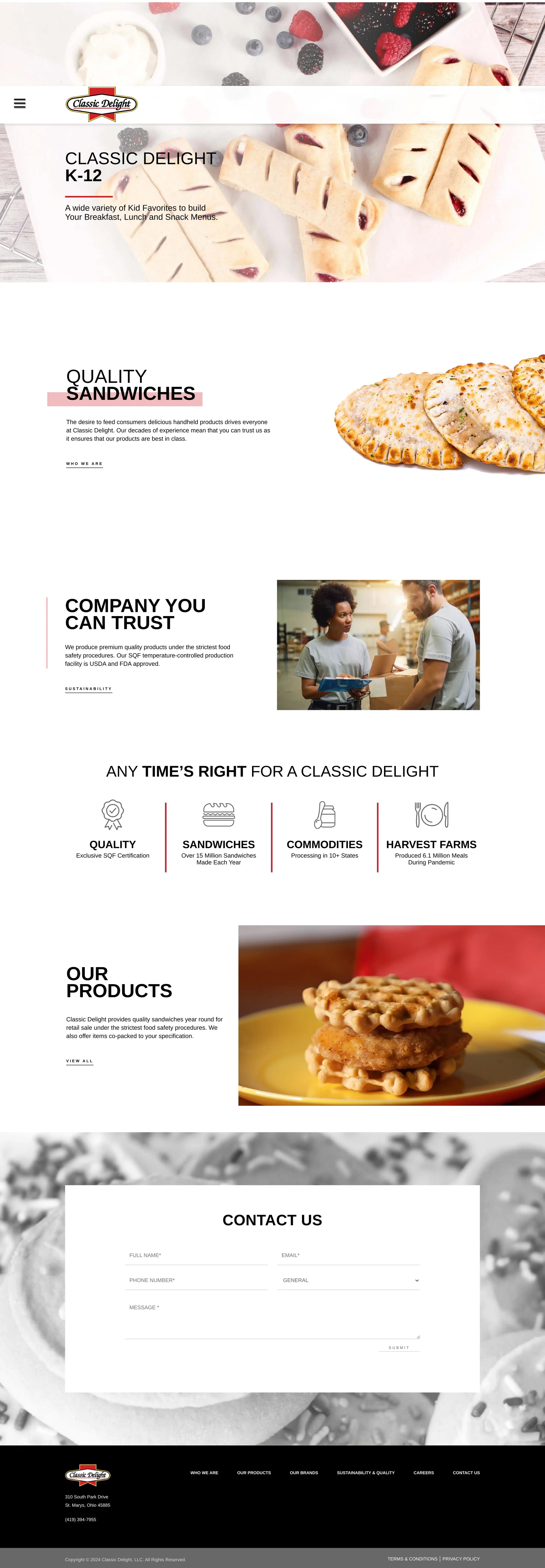 Screenshot: the ​Classic Delight Inc. website.