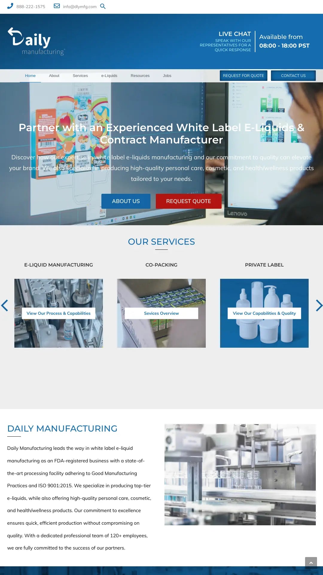 Screenshot: the Daily Manufacturing website.