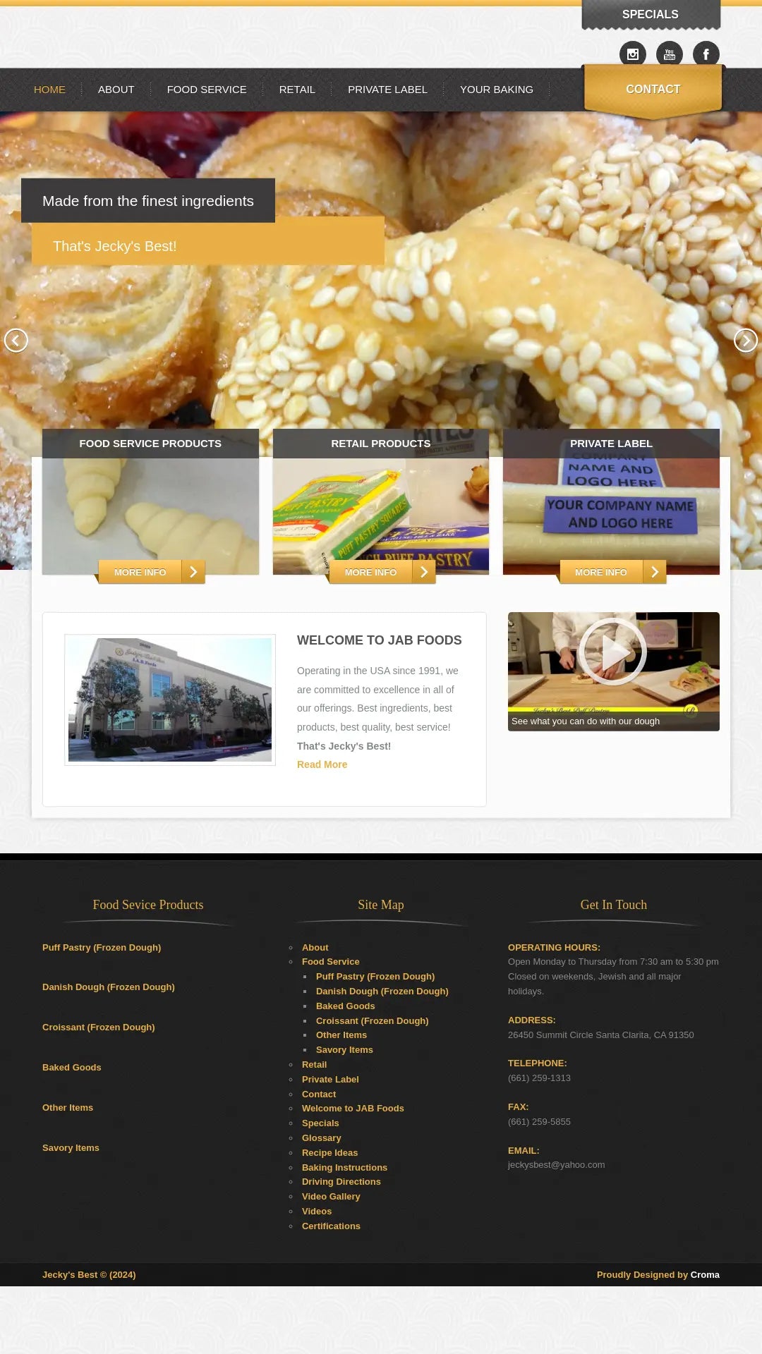 Screenshot: the JAB Foods website.