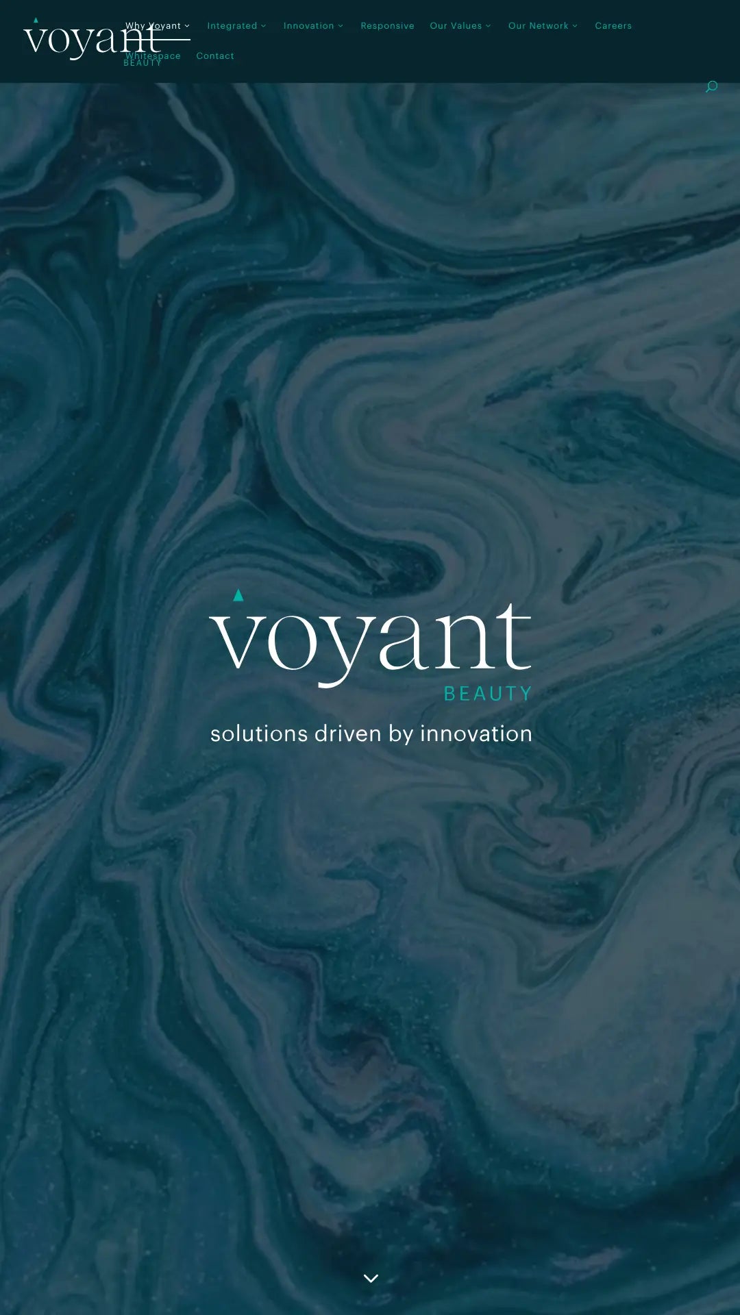 Screenshot: the Voyant Beauty website.