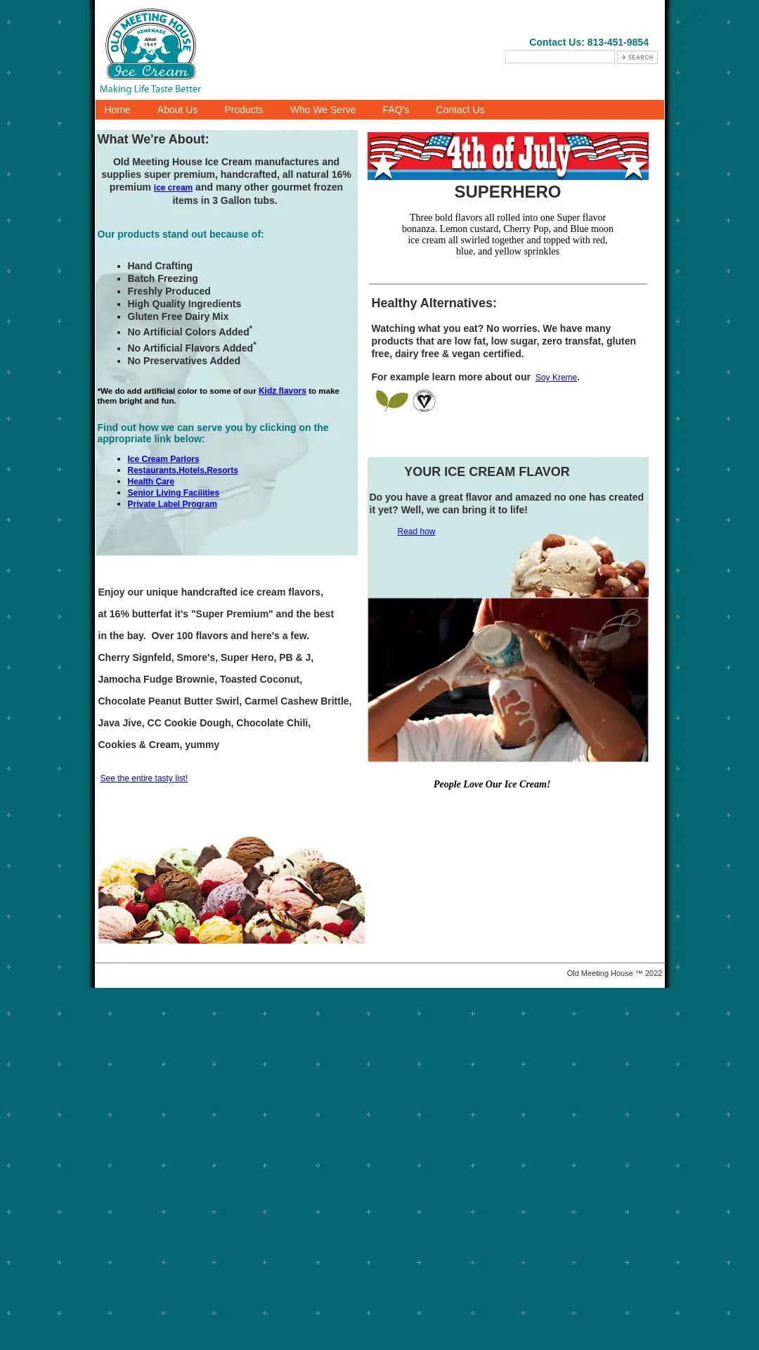 Screenshot: the Old Neighborhood Foods website.