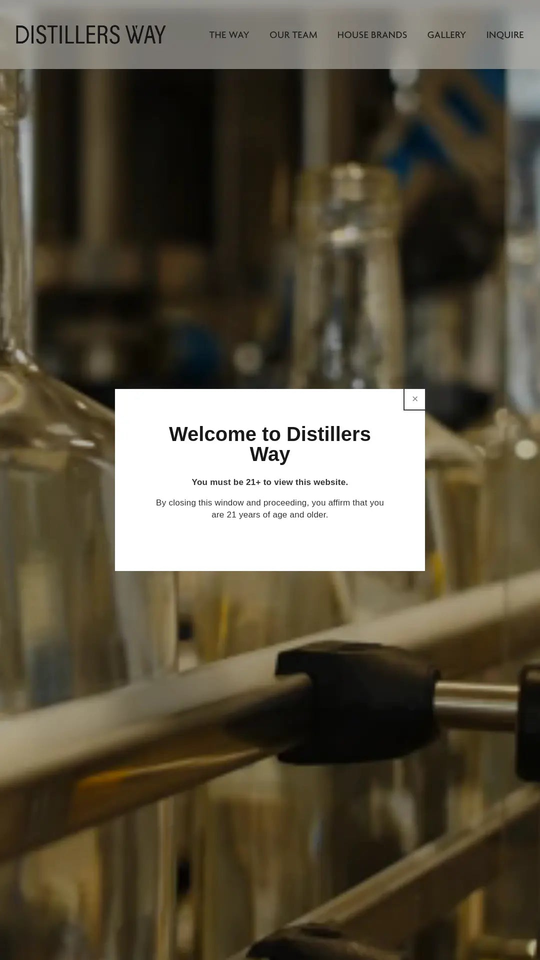 Screenshot: the Distillers Way LLC website.